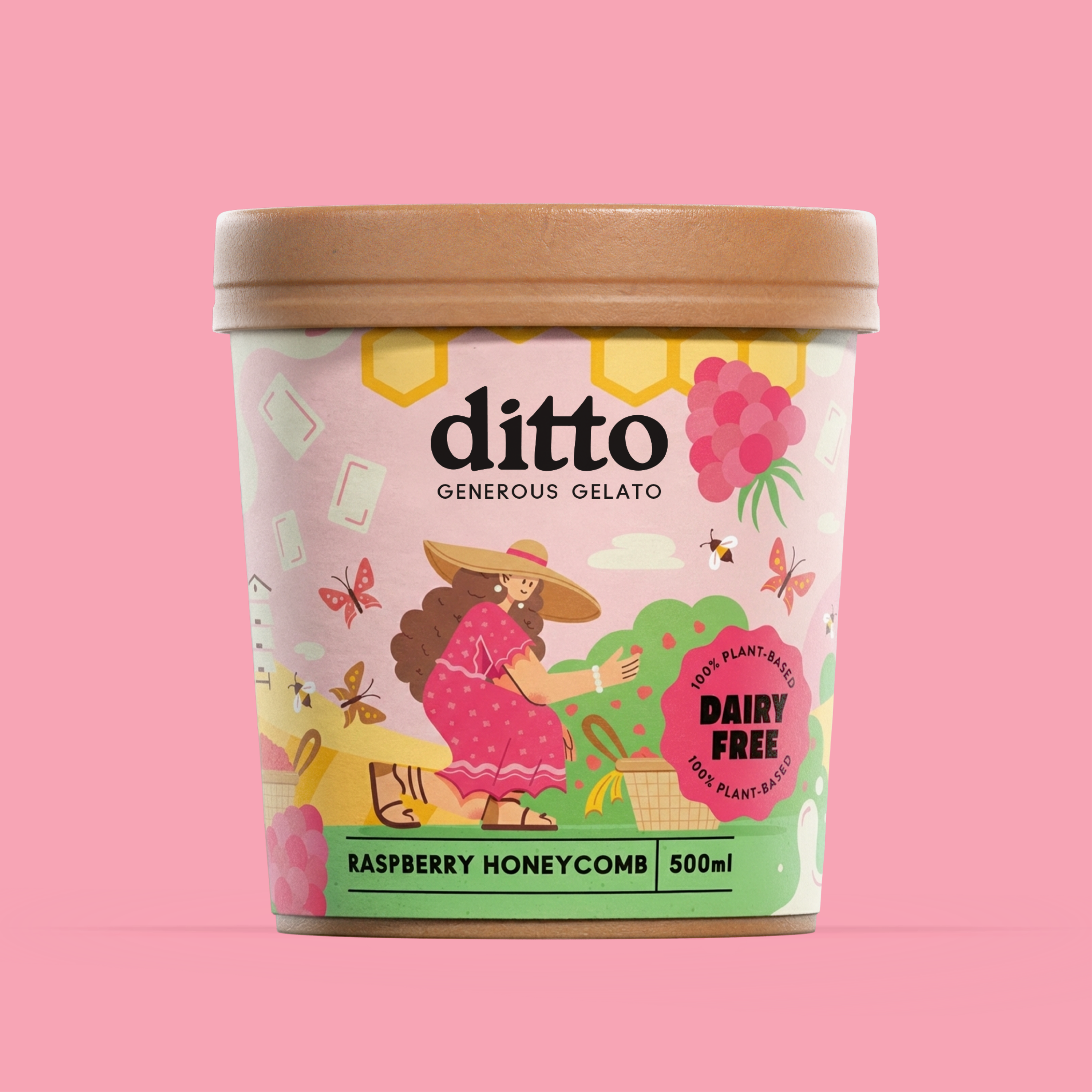 Raspberry Honeycomb - Gelato (6 x 500ml) – ditto